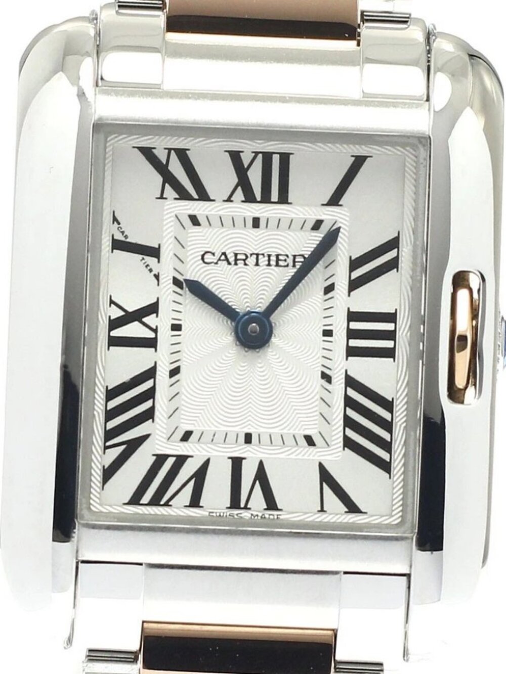 CARTIER Tank Anglaze SM W5310019 PG2 tone Silver Dial Quartz Ladies Watch_898673 - Picture 1 of 6